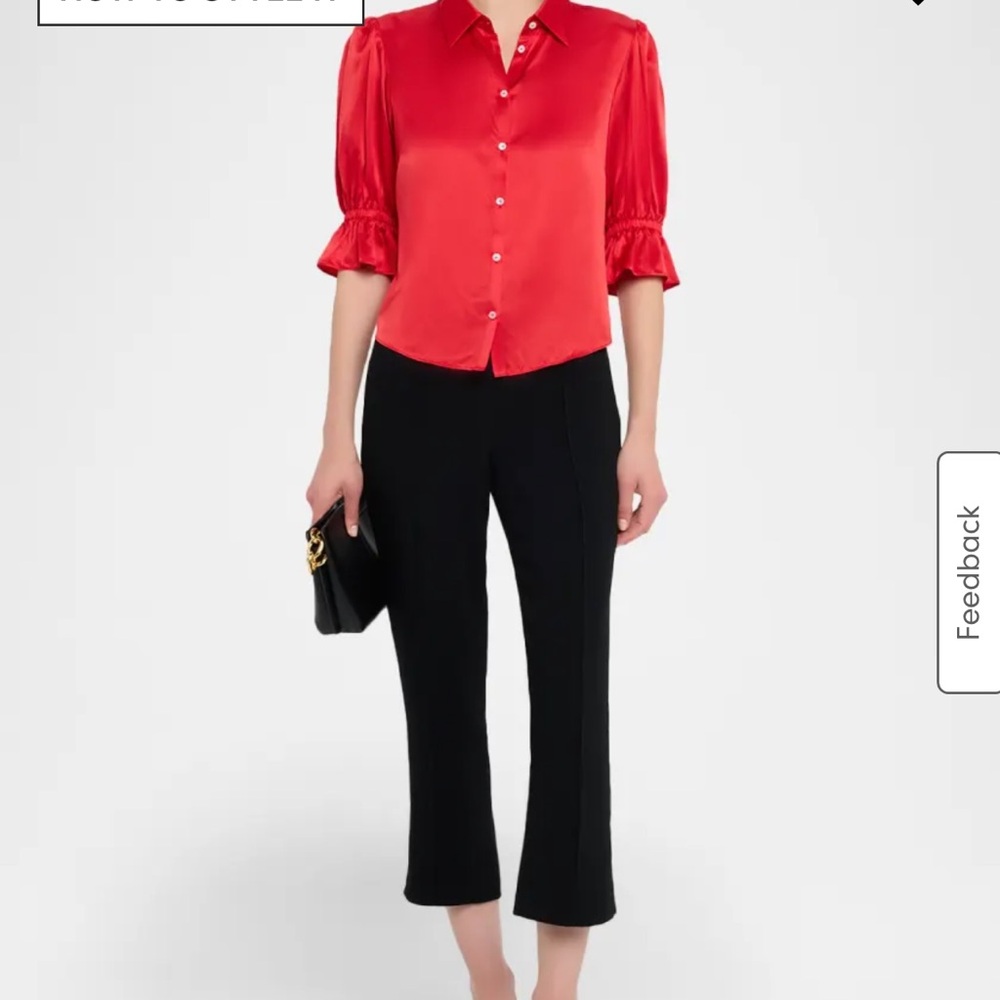 Cinq à Sept Red silk Blouse